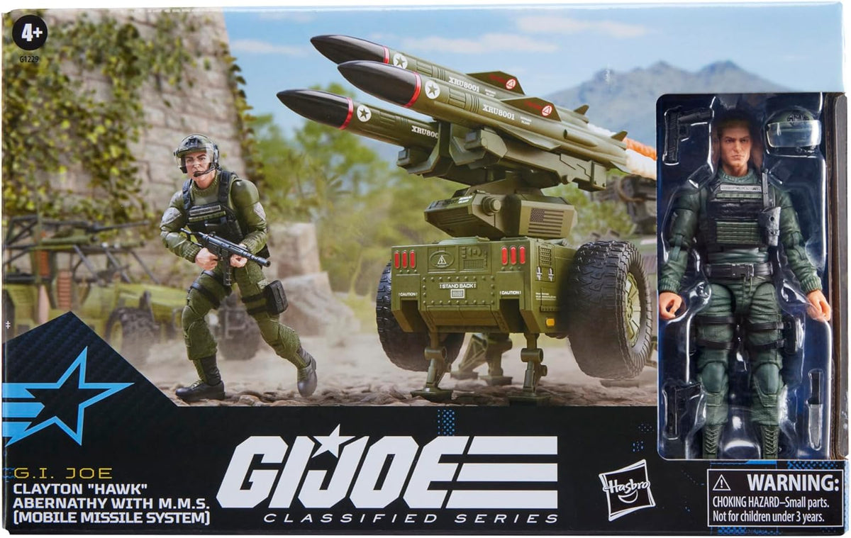 G.I. Joe Classified 6 Inch Scale Vehicle Figure - Clayton Hawk Abernathy with M.M.S. (Mobile Missile System)