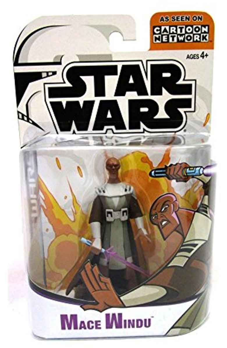 Star Wars The Clone Wars 3.75 Inch Action Figure Cartoon Network - Mace Windu
