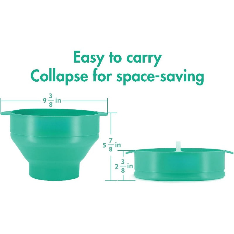 Collapsible Silicone Microwave Popcorn Popper
