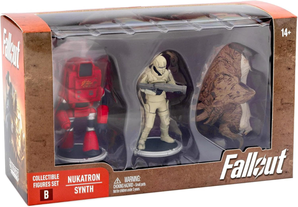 Fallout 3 Inch Mini Figure BAF Deathclaw 2-Pack - Nukatron and Synth