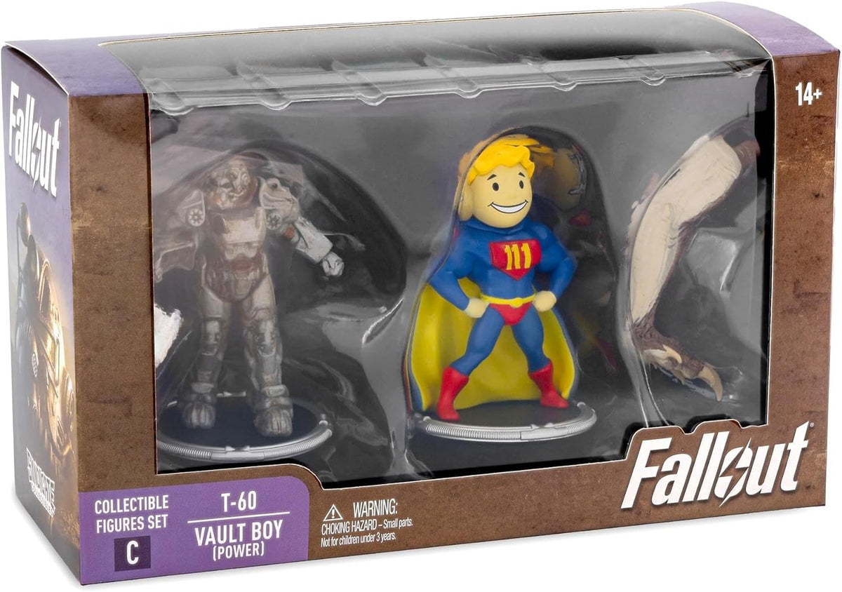 Fallout 3 Inch Mini Figure BAF Deathclaw 2-Pack - T-60 and Vault Boy (Power)