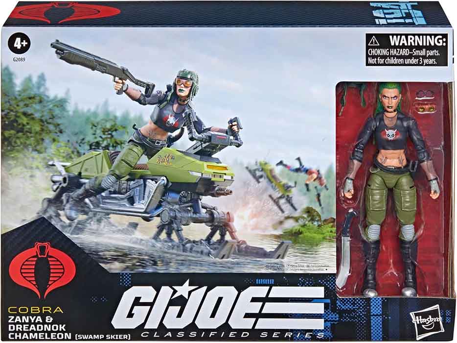 G.I. Joe Classified 6 Inch Scale Vehicle Figure - Zanya and Dreadnok Chameleon #194