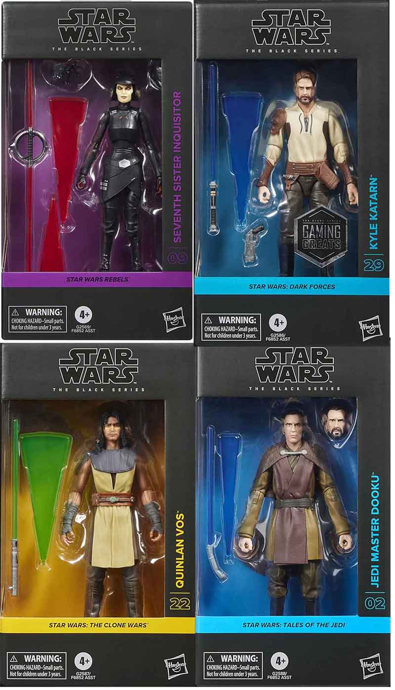 Star Wars The Black Series 6 Inch Action Figure (2026 Wave 1B) - Set of 4 (Dooku - Vos - Katarn - 7th Inquisitor)