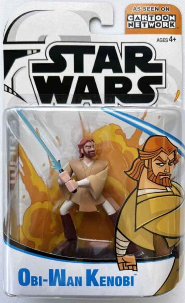 Star Wars The Clone Wars 3.75 Inch Action Figure Cartoon Network - Obi-Wan Kenobi
