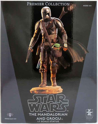 Star Wars The Mandalorian 10 Inch Statue Figure Premier Collection - The Mandalorian with Child